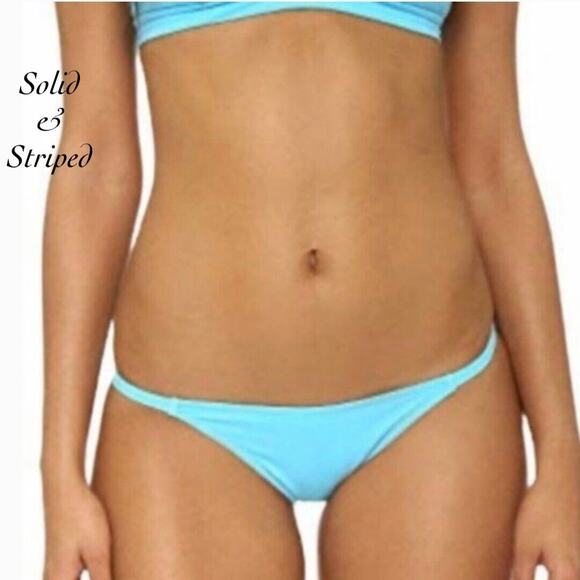 Solid & Striped The Morgan Aqua Bathing Suit Swim Bikini Bottom NWT Size S - Picture 1 of 8